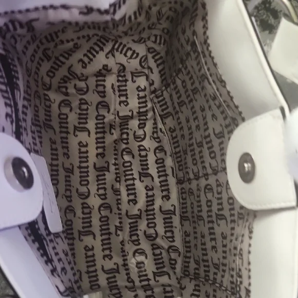 Juicy Couture Black and White Shoulder Bag with Badge Embellishments - Picture 5 of 5